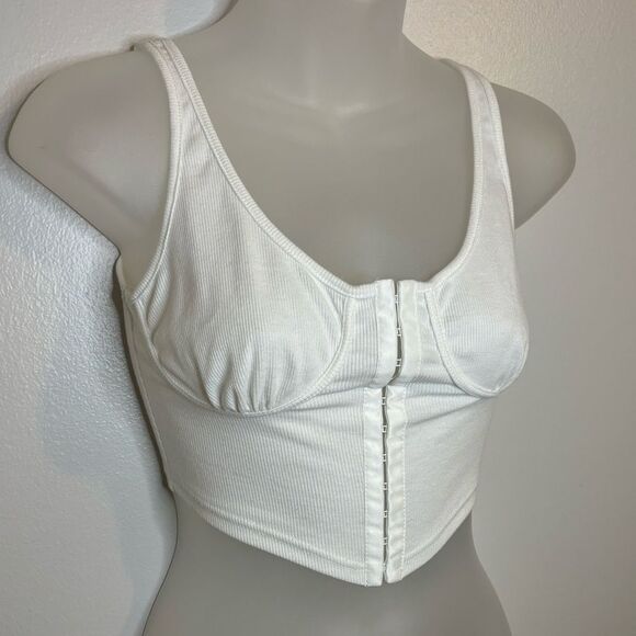 SHEIN White Hook And Eye Front Tank Top Size XS - Picture 4 of 8